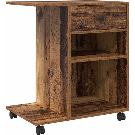 Support d'imprimante avec tiroir Bois ancien 60 x 40 x 68,5 cm