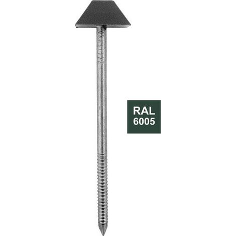 Lot De 100 Pointes Annelées, Bol-Fixations Tête Diamant Verte, 3.1 X 70 Mm