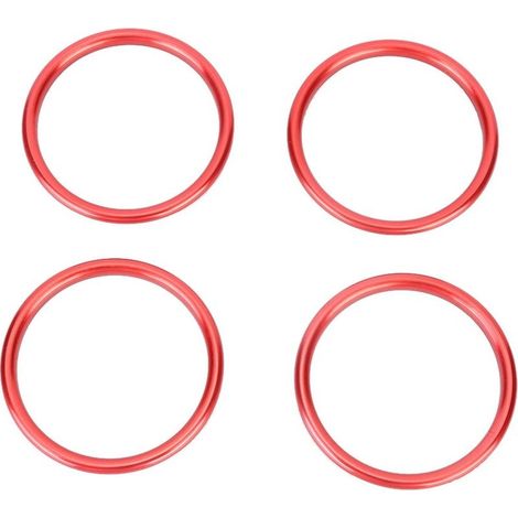 Garniture de décoration de ventilation, 4 pièces, anneau de sortie de voiture rouge résistant à l'usure pour la décoration (1/5)