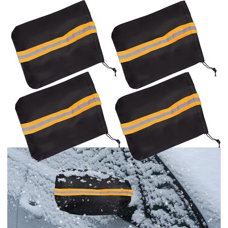 4 Pieces Car Snow Side Mirror Cover, Cold Weather Cover, Rear View Mirror Side Protector, Exterior Rear View Cover (1/5)