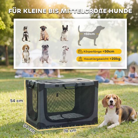 Cage de transport pliable pour chien, avec coussin amovible et lavable, revêtement en tissu Oxford, pour chiens jusqu'à 20 kg, vert armée