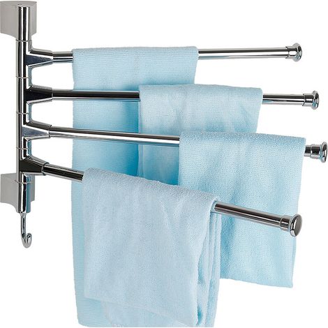 Porte Serviette 4 Barre Réglable Acier Inox Mur (1/5)