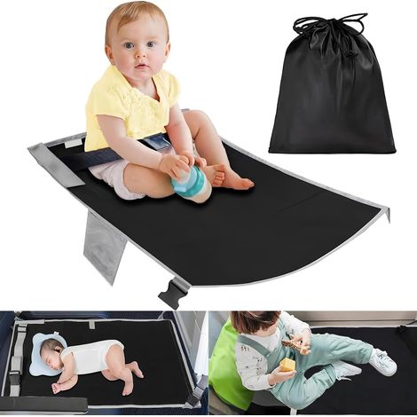 Kindersitzverlängerung für Flugzeuge, faltbares und verstellbares Flugzeugbett für Kinder, tragbares Flugzeugsitzbett mit Aufbewahrungstasche, Kindersitzverlängerung für Flugzeuge, Reiseutensilien für (1/5)
