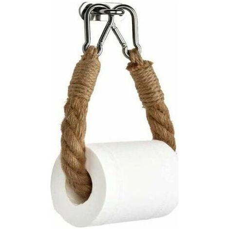 Toilettenpapierhalter, Grid Cool Hanfseil Handtuchhalter für Badezimmer und Küche Badezimmer Papierhalter Unterstützung
