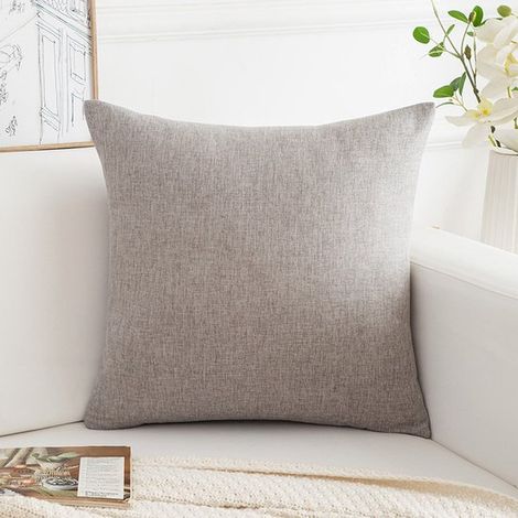 Housses de coussin pour canapé - Lot de 2 - Housses de coussin en lin fin - Housses de coussin décoratives et confortables - Taies d'oreiller décoratives modernes - Pour canapé, salon ou terrasse - 40 (1/5)