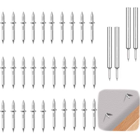 400 Pièces Clous Sans Couture Set, Clou Double, Clous Plinthe Galvanisés (1/5)