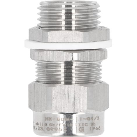 Presse-étoupe en acier inoxydable 304 G1/2 IP66, connecteur de câble blindé étanche pour véhicules et appareils marins (1/5)
