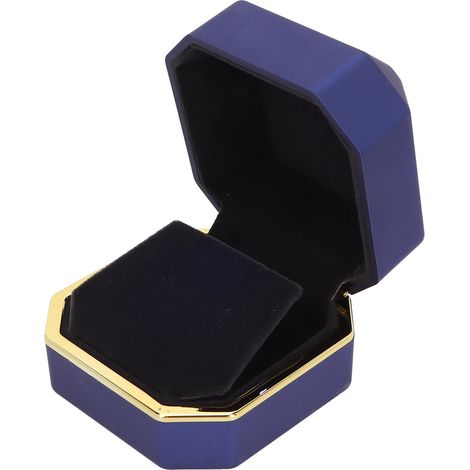 Boîte à bijoux élégante avec lumière pour bague de fiançailles - Écrin de présentation et rangement protecteur (1/5)