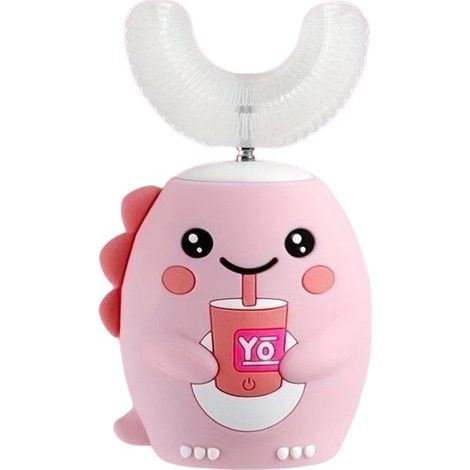 Brosse à dents électrique en forme de U pour enfants, poils souples, 2-12 ans et plus (7-14 ans) - rouge (1/5)