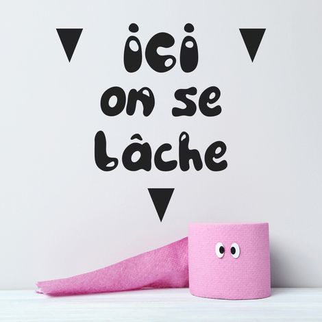Sticker Mural - Ici on se lâche - 7x7 cm - Noir (1/3)