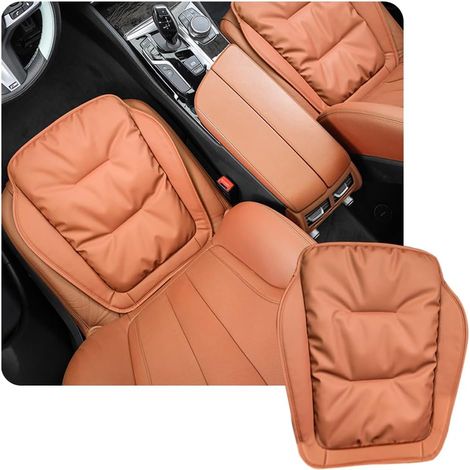 1 coussin de siège, cuir nappa, mousse mémoire, antidérapant, 55x45 cm, voiture bureau maison (1/5)