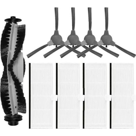 SABIR-Accessoires pour aspirateur robot Ultenic T10 Elite : brosse latérale rotative et filtre HEPA (1/5)