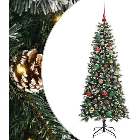 vidaXL Árbol de Navidad artificial Verde 150 cm PVC, plástico y acero (1/2)