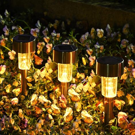 Lot de 9 lampes solaires d'extérieur pour allée, éclairage LED pour jardin-AquaForge (1/5)