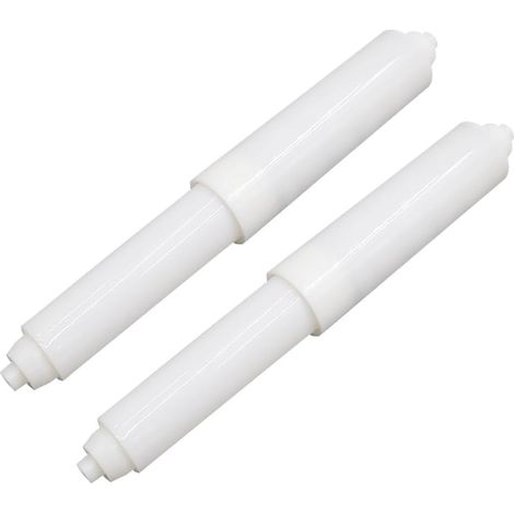 Lot de 2 Porte-Papier de Toilette - Blanc Plastique Supports de Papier Toilette à Ressort Porte Papier Hygiénique pour Salle de Bain et Cuisine (1/5)