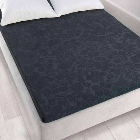 Lenzuolo con angoli elasticizzati Zwoltex TULIPAN6 jacquard nero, 275 g, 150x205 cm (1/2)