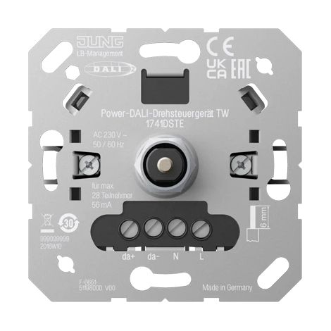 Jung Unidad de control giratoria Power-DALI TW 1741 DSTE
