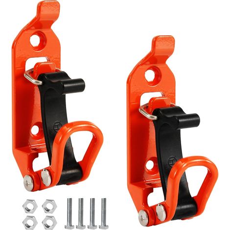 2pcs Support Pelle, Orange Support Pelle Galerie Toit Accessoires Galerie de Toit avec Vis Écrous Fixations Galerie Toit Outils de Montage Mural pour Camion Voiture Bateau (1/5)