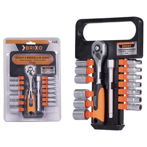 Juego de llaves de vaso de 14 piezas – Enlace 1/2" – Brixo