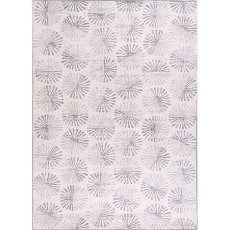 Tappeto passatoia dal motivo astratto Fondo antiscivolo Beige chiaro 140 x 200 cm Catak