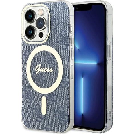 Funda rígida Guess GUHMP15LH4STB para iPhone 15 Pro de 6,1 pulgadas, color azul/azul, con IML, 4G y MagSafe. (1/5)
