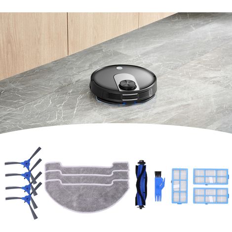 Kit de Nettoyage Robotisé avec Brosse Latérale, Chiffon et Filtre pour Aspirateur Proscenic 850T (1/5)