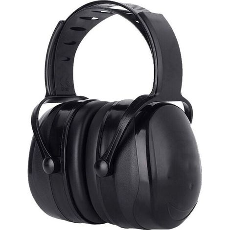 Casque antibruit confortable et réglable pour adultes avec atténuation SNR de 38 dB pour les environnements bruyants ou stressants - Noir (1/4)