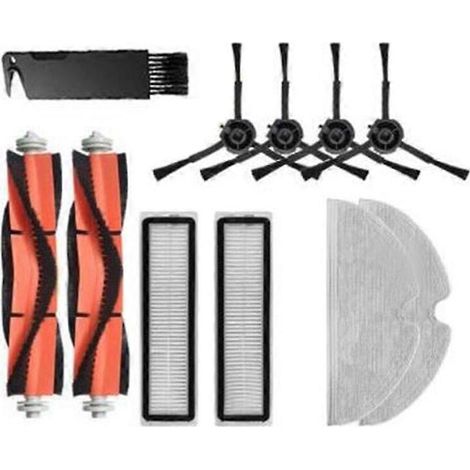 Kits de pièces détachées pour aspirateur robot Dreame Bot L10 Pro : brosse principale amovible, brosses latérales, filtres, chiffon de nettoyage. (1/2)