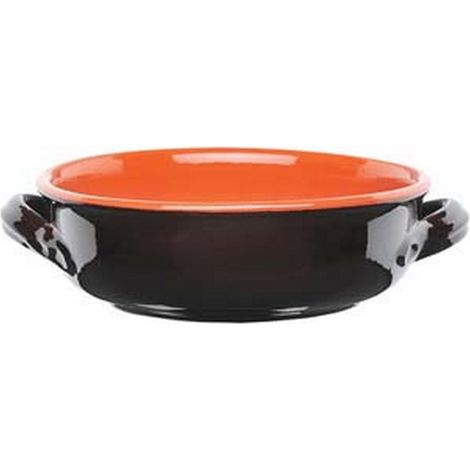6PZ casseruola in terracotta 2 manici brunella - cm.18