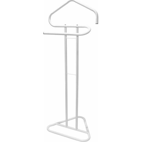 TrAdE Shop Traesio - Appendiabiti Da Terra 2 Posti Attaccapanni Stand Guardaroba In Metallo 43,5x36x110,5cm -