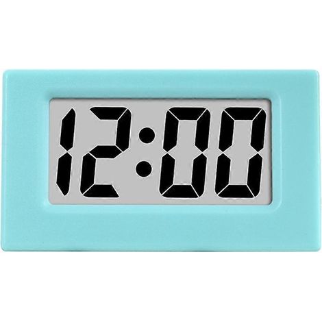 Mini-horloge électronique numérique à écran LED, réveil de bureau bleu (1/5)