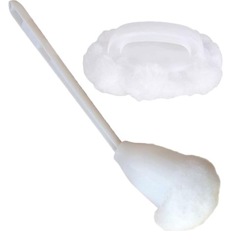 Brosse WC, blanc, poils doux, pour cuvette et sous le rebord (1/5)