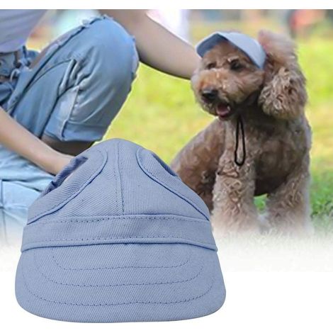 (S-Bleu) Chapeau de sport pour chien, casquette de baseball pour chat, chapeau de soleil d'extérieur (1/5)
