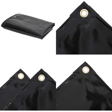 Bâche de protection 650 g/m² 3,5x2,5 m Noir - Bâche Imperméable - Bâche De Protection - Bâche Extérieure - Bâche Intérieure - Bâche Résistant Aux Uv - Home & Living