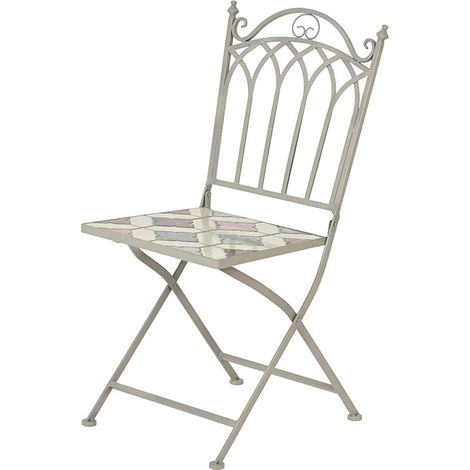 Chaise Bistro Mosaïque Pliante Design Mosaïque élégant Et Fonction Pliante - Basics