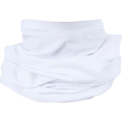 Serviette carrée unisexe en soie glacée, protection solaire, anti-poussière et coupe-vent, idéale pour le cyclisme et le sport (blanc). (1/5)