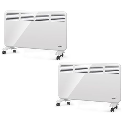 SUPRA Pack 2x Radiateurs mobiles à convection 2000W Écran numérique Programmateur (1/4)