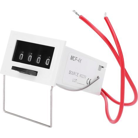 Compteur d'impulsions électromagnétiques MCF-4, plage de comptage 0-9999, fournitures industrielles AC220V (1/5)