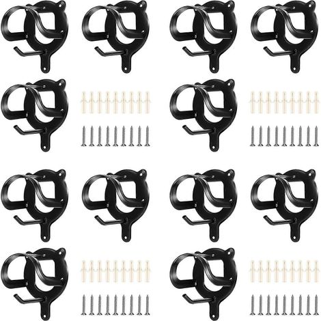 12 supports de bride pour chevaux, crochets de bride, rangement pour harnachement, support métallique avec tubes et vis (1/5)