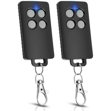 AAM0121 Télécommande Portail Compatible SCS Sentinel, 433,05–434,79 MHz Telecommande 4 Canaux, Bip Portail Porte De Garage, Lot de 2 (1/5)