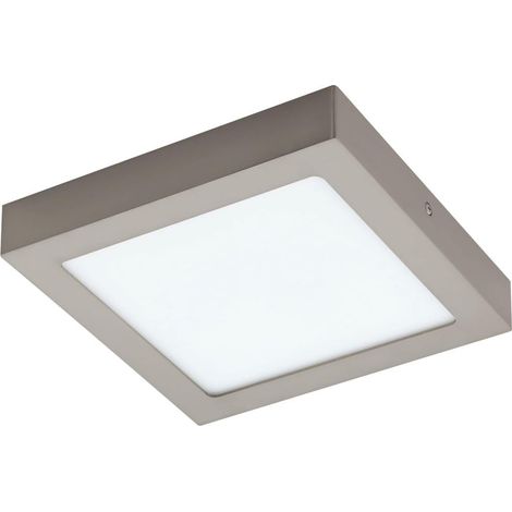 Plafonnier panneau LED EGLO 33319 Crosslink FUEVA-C nickel mat L : 22,5 cm l : 22,5 cm H : 4 cm dimmable 2700-6500 K avec fonction Connect