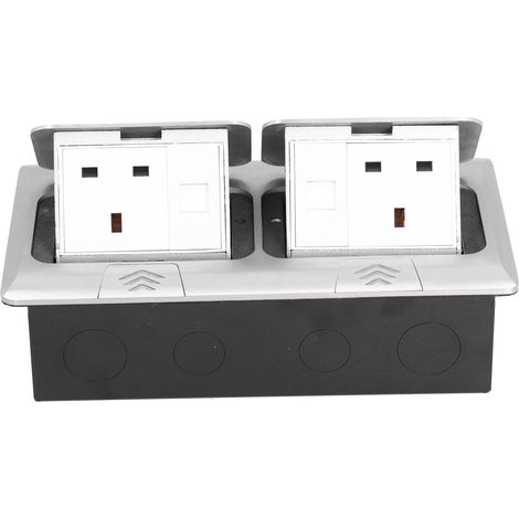 Bodensteckdose mit Sprungfunktion, doppelter UK-Standard, multifunktionale Desktop-Steckdose für Büros, langsam springend (1/5)