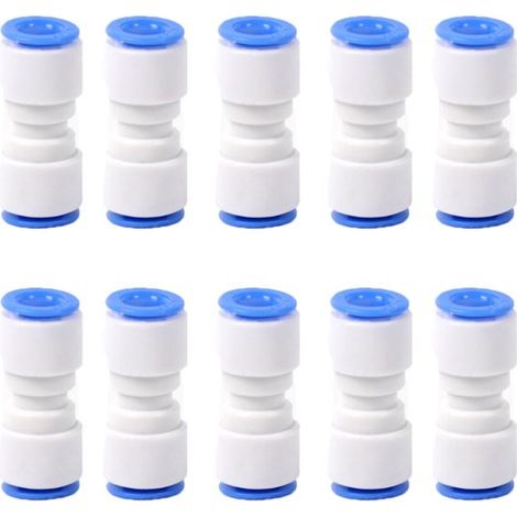 10 connettori rapidi dritti per filtri dell'acqua, connettori per sistemi, connettori angolati facili da installare per filtri dell'acqua, adattatori per l'acqua (1/5)