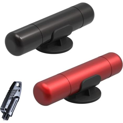 Marteau de sécurité auto Hammer 2‑en‑1 avec coupe‑ceinture, outil d’urgence véhicule, brise‑vitre accident, secours danger routier (1/3)
