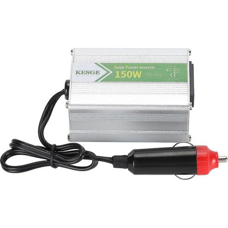 Kfz-Wechselrichter 150W 12V auf 110V Zigarettenanzünder-Stromwandler für Handy, Tablet und Computer