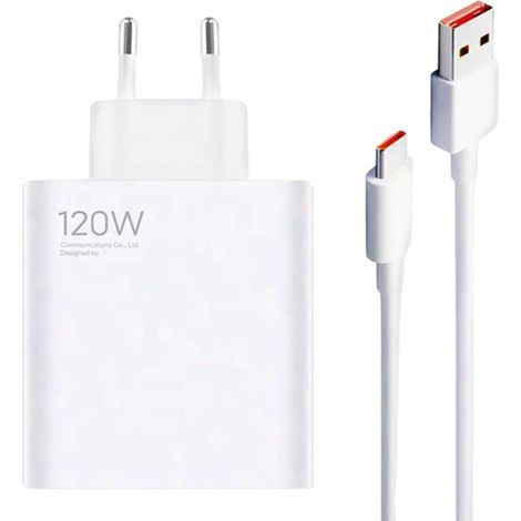Adaptateur Chargeur 120W 6A Pour Téléphone, Chargeur USB C, Bloc Chargeur Rapide, Adaptateur Chargeur Avec Câble Charge 120 W, Adaptateur Rapipour Ordinateur Portable, Pour Voyage D'affaires (1/5)