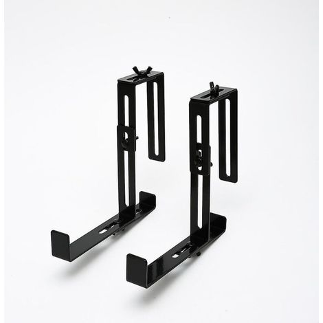 Ensemble de 4 supports universels pour jardinières, adaptés aux parapets et balustrades de balcon. (1/5)