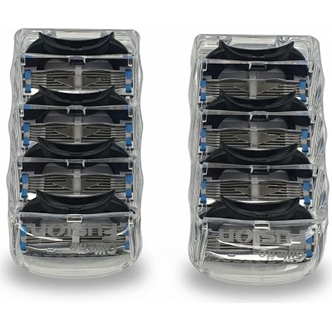 Lot de 8 - GILLETTE - Cartouches de rasage Fusion - 5 lames avec bande lubrifiante - Rasage de près haute précision - Sans emballage carton - Voir photos (1/4)