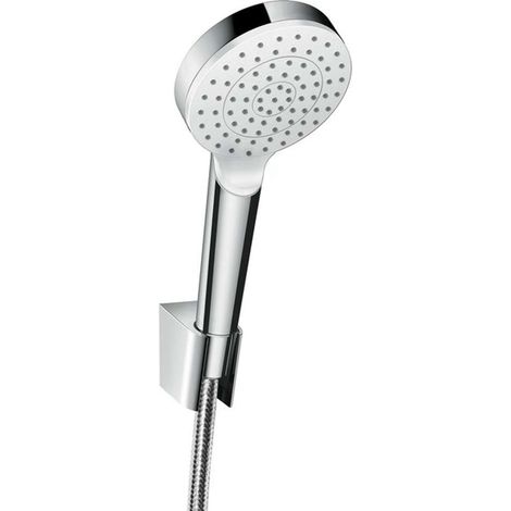 Hansgrohe Crometta - Conjunto de ducha 1jet 9 l/min. con soporte Porter, 125 cm, blanco/cromo 26568400 (1/3)