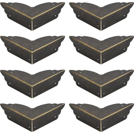 8 protections d'angle métalliques pour meubles, style vintage (1/5)